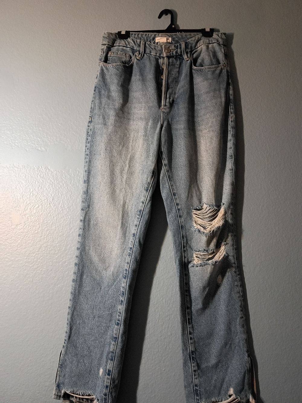 Good American Light Blue Distressed Boyfriend Jeans Good Boy Jeans